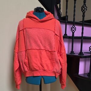 Aerie Orange Patchwork Hoodie - SZ M